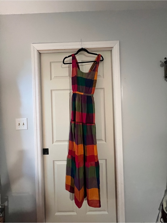 Rujuta Sheth Dresses & Skirts - Rujuta Sheth Multicolor Plaid Maxi Dress - Sleeveless Tiered Summer Dress